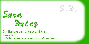 sara walcz business card