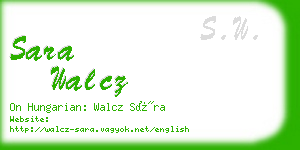 sara walcz business card